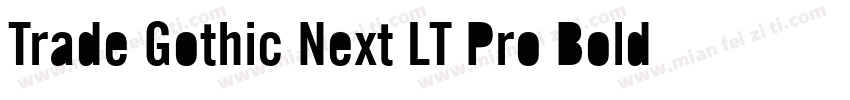 Trade Gothic Next LT Pro Bold Conde字体转换